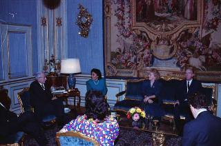 Colazione in onore del Presidente della Repubblica d'Irlanda Patrick Hillery e signora