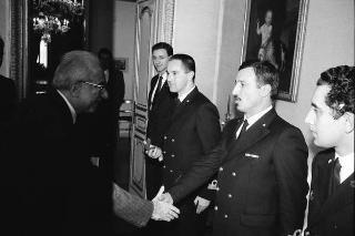 Incontro con una delegazione di allievi dell'Accademia navale di Livorno, in servizio di Guardia d'Onore al Palazzo del Quirinale