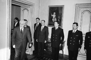 Incontro con una delegazione di allievi dell'Accademia navale di Livorno, in servizio di Guardia d'Onore al Palazzo del Quirinale