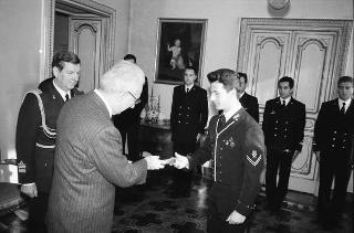 Incontro con una delegazione di allievi dell'Accademia navale di Livorno, in servizio di Guardia d'Onore al Palazzo del Quirinale