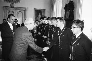 Incontro con una delegazione di allievi dell'Accademia navale di Livorno, in servizio di Guardia d'Onore al Palazzo del Quirinale