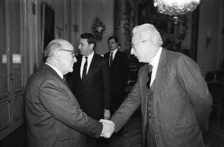 Incontro con una delegazione del Tribunale Amministrativo della Repubblica Tunisina, accompagnata da Giorgio Crisci, presidente del Consiglio di Stato