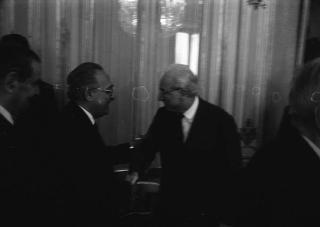 Il Presidente della Repubblica Francesco Cossiga riceve la visita Antigono Donati, presidente dell'Associazione amici dell'Accademia dei Lincei, con i componenti del Comitato direttivo e alcuni esponenti dell'Associazione
