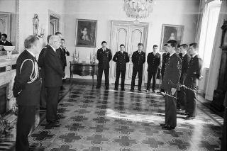 Incontro con una delegazione di allievi dell'Accademia Aeronautica di Pozzuoli, in servizio di Guardia d'Onore al Palazzo del Quirinale