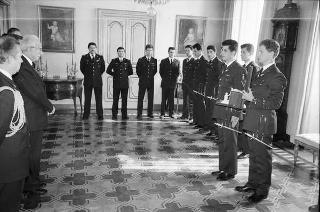 Incontro con una delegazione di allievi dell'Accademia Aeronautica di Pozzuoli, in servizio di Guardia d'Onore al Palazzo del Quirinale