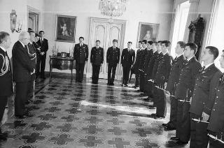 Incontro con una delegazione di allievi dell'Accademia Aeronautica di Pozzuoli, in servizio di Guardia d'Onore al Palazzo del Quirinale