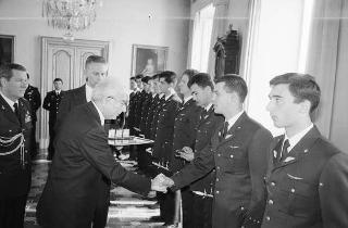 Incontro con una delegazione di allievi dell'Accademia Aeronautica di Pozzuoli, in servizio di Guardia d'Onore al Palazzo del Quirinale