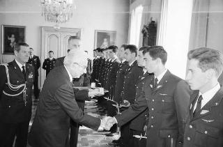 Incontro con una delegazione di allievi dell'Accademia Aeronautica di Pozzuoli, in servizio di Guardia d'Onore al Palazzo del Quirinale