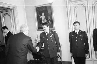 Incontro con una delegazione di allievi dell'Accademia Aeronautica di Pozzuoli, in servizio di Guardia d'Onore al Palazzo del Quirinale