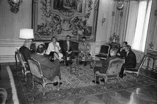 Il Presidente della Repubblica Francesco Cossiga riceve in udienza Emilio Vesce, con una delegazione di parlamentari, per riferire sulle iniziative per la clemenza a favore della signora Silvia Baraldini, detenuta negli Stati Uniti d'America