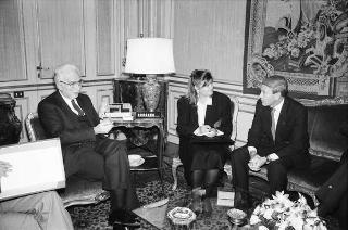 Il Presidente della Repubblica Francesco Cossiga riceve la visita del presidente del Senato australiano, Kerry Sibraa