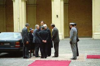 Visita di Stato del Presidente del Portogallo Mario Soares e la signora Maria Barroso