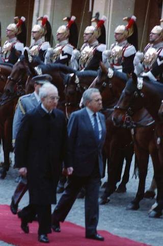 Visita di Stato del Presidente del Portogallo Mario Soares e la signora Maria Barroso