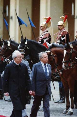 Visita di Stato del Presidente del Portogallo Mario Soares e la signora Maria Barroso