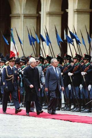 Visita di Stato del Presidente del Portogallo Mario Soares e la signora Maria Barroso