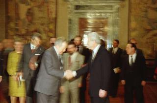 Visita di Stato del Presidente del Portogallo Mario Soares e la signora Maria Barroso