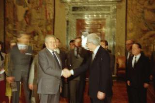 Visita di Stato del Presidente del Portogallo Mario Soares e la signora Maria Barroso