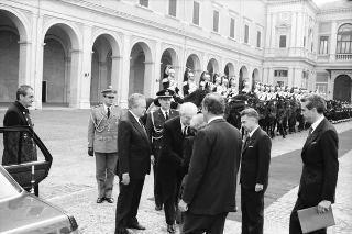 Visita di Stato del Presidente del Portogallo Mario Soares e la signora Maria Barroso