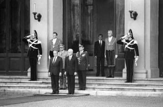 Visita di Stato del Presidente del Portogallo Mario Soares e la signora Maria Barroso