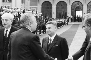 Visita di Stato del Presidente del Portogallo Mario Soares e la signora Maria Barroso