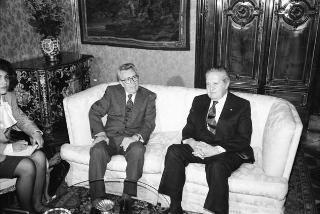 Visita di Stato del Presidente del Portogallo Mario Soares e la signora Maria Barroso