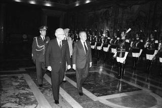 Visita di Stato del Presidente del Portogallo Mario Soares e la signora Maria Barroso