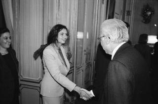 Udienza del Presidente della Repubblica Francesco Cossiga con Paolo Armaroli e Fausto Cuocolo, e un gruppo di studenti