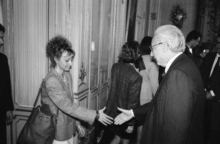 Udienza del Presidente della Repubblica Francesco Cossiga con Paolo Armaroli e Fausto Cuocolo, e un gruppo di studenti