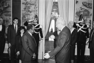Incontro con il Presidente della Costa d'Avorio Felix Houphouet-Boigny
