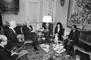 Incontro con il Presidente della Costa d'Avorio Felix Houphouet-Boigny
