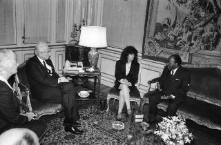 Incontro con il Presidente della Costa d'Avorio Felix Houphouet-Boigny