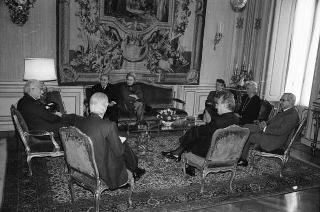 Incontro del Presidente della Repubblica Francesco Cossiga con Guido Alberti, ideatore del "Premio Strega"