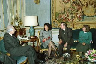 Colloquio del Presidente della Repubblica Francesco Cossiga con il leader polacco Lech Walesa