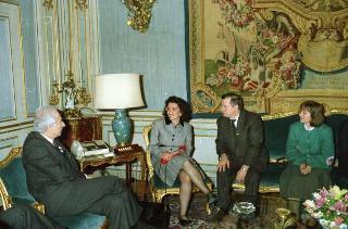 Colloquio del Presidente della Repubblica Francesco Cossiga con il leader polacco Lech Walesa