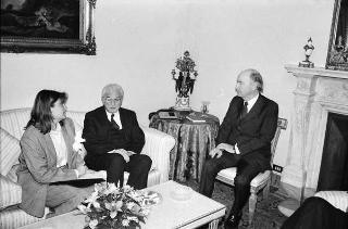 Incontro con il Presidente della Repubblica d'Irlanda Patrick Hillery e signora