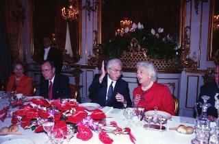 Il Presidente della Repubblica Francesco Cossiga durante la visita ufficiale del Presidente degli Stati Uniti George Herbert Walker Bush e della signora Barbara Bush (26-28 maggio 1989)