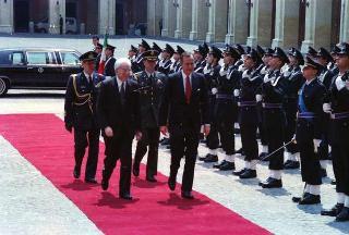 Il Presidente della Repubblica Francesco Cossiga durante la visita ufficiale del Presidente degli Stati Uniti George Herbert Walker Bush e della signora Barbara Bush (26-28 maggio 1989)