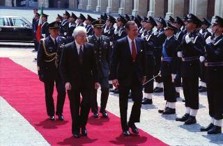 Il Presidente della Repubblica Francesco Cossiga durante la visita ufficiale del Presidente degli Stati Uniti George Herbert Walker Bush e della signora Barbara Bush (26-28 maggio 1989)