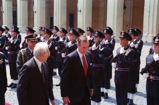 Il Presidente della Repubblica Francesco Cossiga durante la visita ufficiale del Presidente degli Stati Uniti George Herbert Walker Bush e della signora Barbara Bush (26-28 maggio 1989)