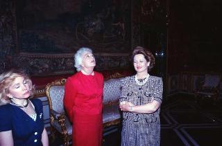 Il Presidente della Repubblica Francesco Cossiga durante la visita ufficiale del Presidente degli Stati Uniti George Herbert Walker Bush e della signora Barbara Bush (26-28 maggio 1989)