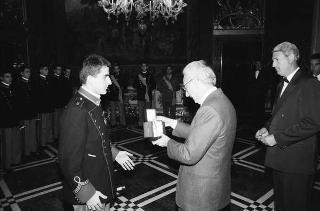 Incontro con una delegazione di allievi dell'Accademia militare di Modena, in servizio di Guardia d'Onore al Palazzo del Quirinale