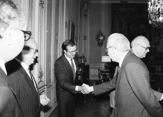 Il Presidente della Repubblica Francesco Cossiga riceve in udienza privata un Parlamentare russo