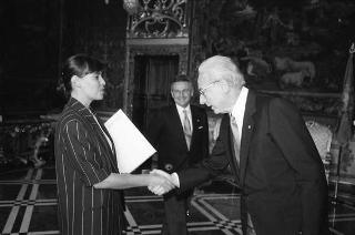 S.E. la Signora Savina ZAFFERANI, nuovo Ambasciatore della Repubblica di San Marino: presentazione delle Lettere Credenziali