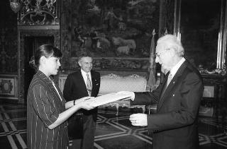 S.E. la Signora Savina ZAFFERANI, nuovo Ambasciatore della Repubblica di San Marino: presentazione delle Lettere Credenziali