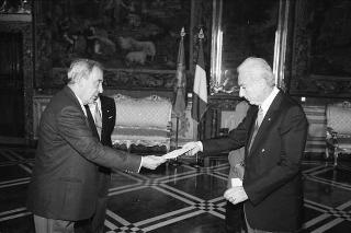 S.E. il Signor Andrè RAHIR, nuovo Ambasciatore del Regno del Belgio: presentazione delle Lettere Credenziali
