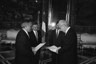 S.E. Il Signor Carlos RUCKAUF, nuovo Ambasciatore della Repubblica Argentina: presentazione delle Lettere Credenziali