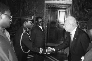 S.E. il Signor Mananga DINTOKA PHOLO, nuovo Ambasciatore della Repubblica dello Zaire: presentazione delle Lettere Credenziali