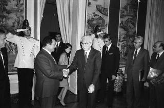 Incontro del Presidente della Repubblica Francesco Cossiga con il Presidente della Repubblica Araba d'Egitto Hosny Mubarak