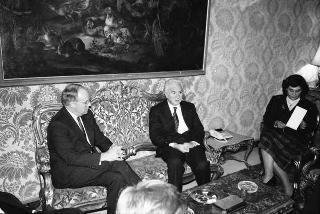 Colloquio del Presidente della Repubblica Francesco Cossiga Richard Cheney, segretario di Stato alla difesa degli Stati Uniti d'America (USA)