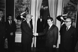 Incontro del Presidente della Repubblica Francesco Cossiga con Enrique Baron Crespo, presidente del Parlamento Europeo